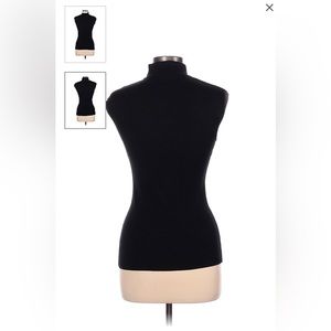 Carmen Marc Valvo Black Sleeveless Top Size Small